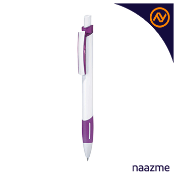 uma stripe plastic pen purple